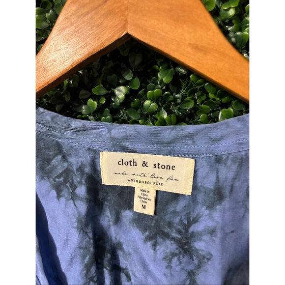 Cloth & Stone Anthropologie Liv Tie Front Mini Dress Sz Medium - Picture 2 of 4